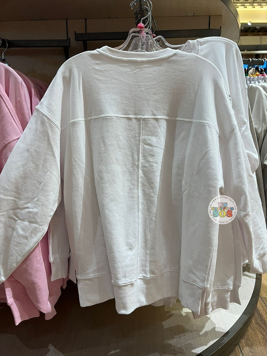 DLR/WDW - Rhinestone Park Logo Authentic Castle Original White Pullover (Adult)