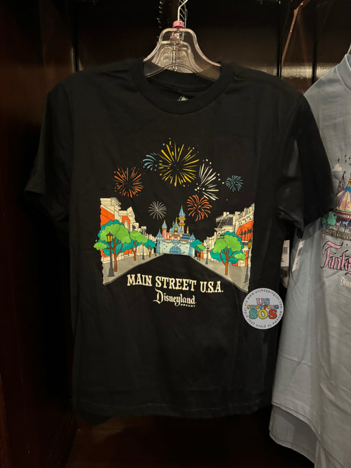 DLR - Disneyland Must-See Land - Main Street U.S.A. "Disneyland Resort" Black Graphic T-shirt (Adult)