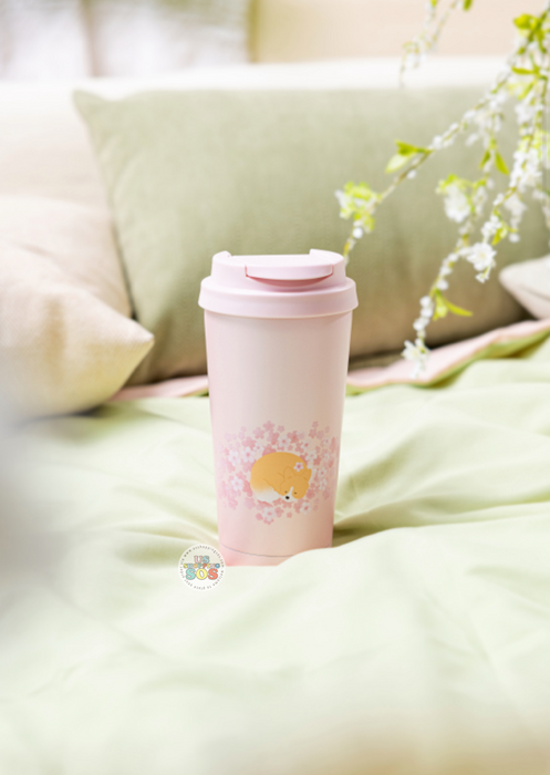 Starbucks Hong Kong - 2026 Cherry Blossom ‘Nap Under the Willow’ Collection x Corgi Keji Huami Stainless Steel Cup 473 ml