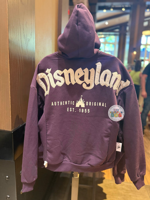 DLR/WDW - Park Logo Authentic Castle Original Dark Purple Zip Hoodie Jacket (Adult)