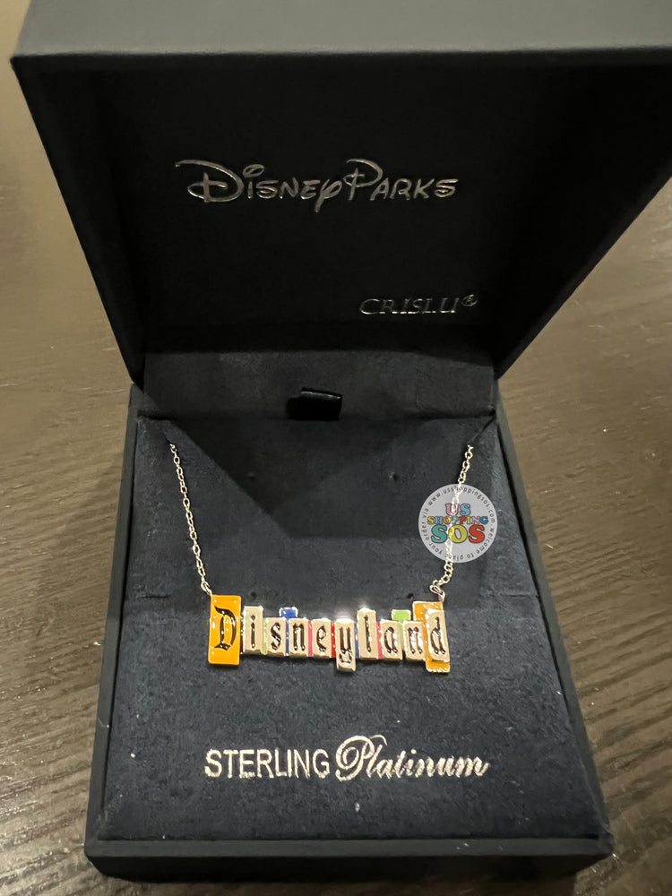 DLR - Crislu Disneyland Marquee Sterling Platinum Necklace