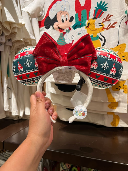DLR/WDW - Christmas 2026 - Minnie Fair Isle Christmas Ear Headband