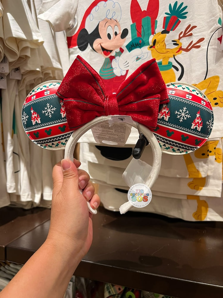 DLR/WDW - Christmas 2026 - Minnie Fair Isle Christmas Ear Headband