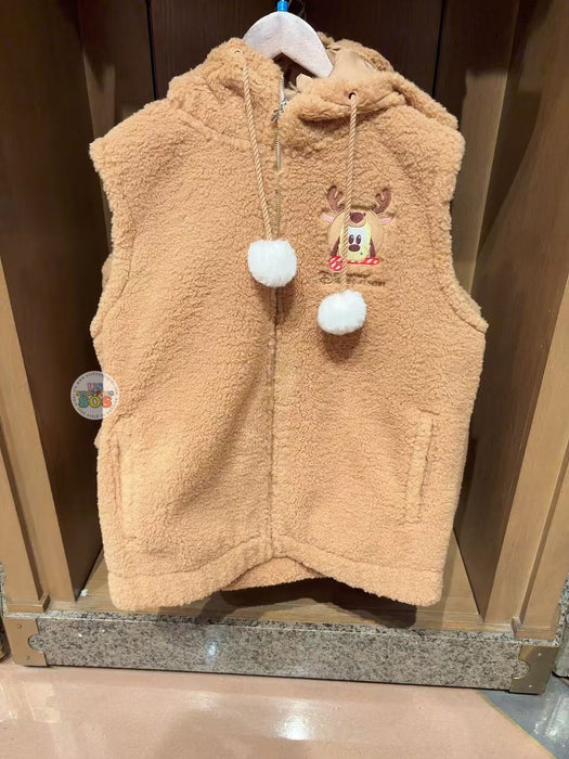 SHDL - 2025 Mickey & Friends Christmas Waltz Dance Collection x Pluto Fleece Vest Jacket (Adults)