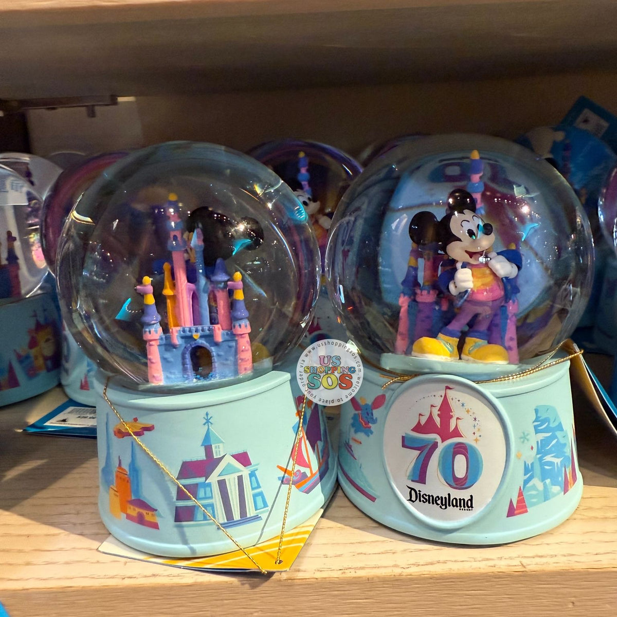 DLR - Disneyland 70th Celebration - Mickey Mouse Small Snowglobe