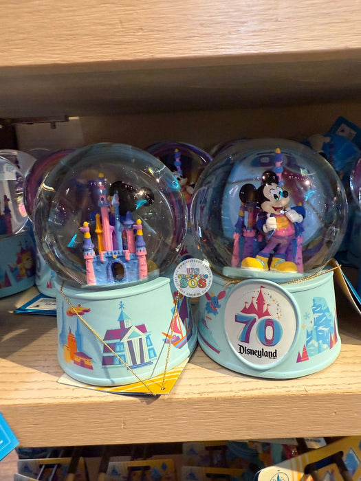 DLR - Disneyland 70th Celebration - Mickey Mouse Small Snowglobe