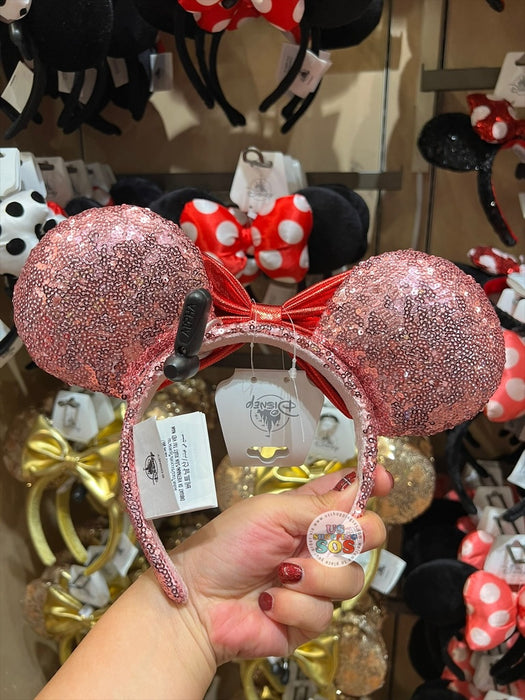 DLR/WDW - Minnie Sweetheart Bow & Sequin Ear Headband