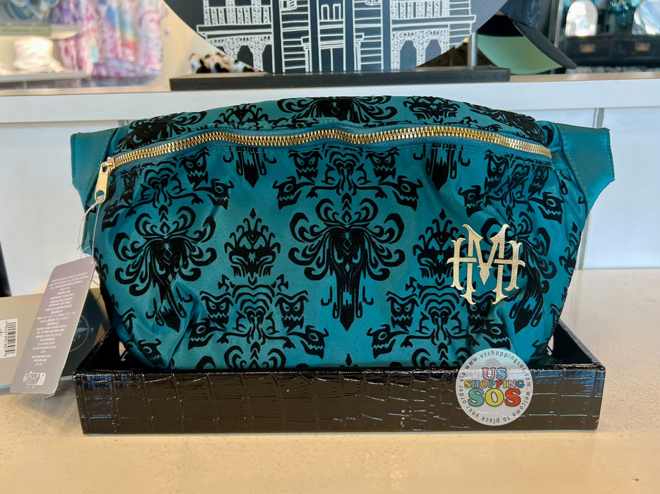 DLR/WDW - Haunted Mansion - Wallpaper Dark Cyan Large Fanny Pack