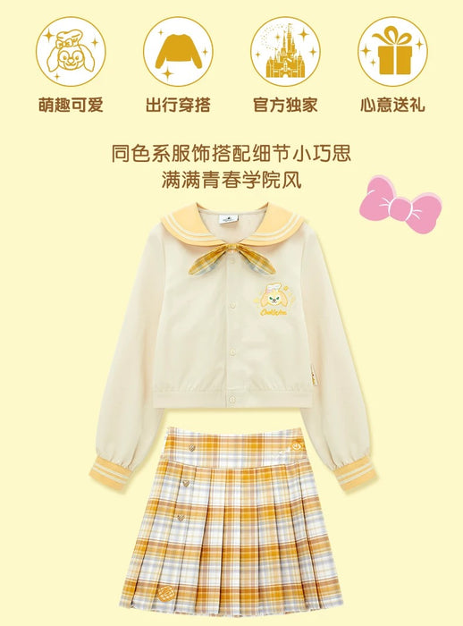 SHDL - Duffy & Friends Campus Style x CookieAnn Checkered Pattern Skirt for Adults