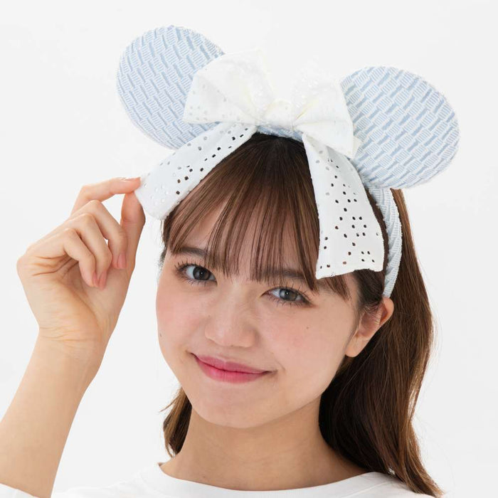 TDR - Minnie Mouse Lace Bow & Soft Color Ear Headband Color: Baby Blue (Release Date: July 17, 2025)