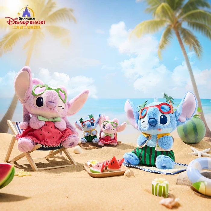 SHDL - 2025 Stitch & Angel Tropical Beach Collection x Angel Plush Keychain