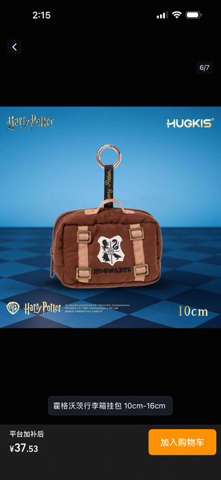 China Exclusive - Harry Potter ‘Hogwarts Trunk’ Plush Keychain & Pouch