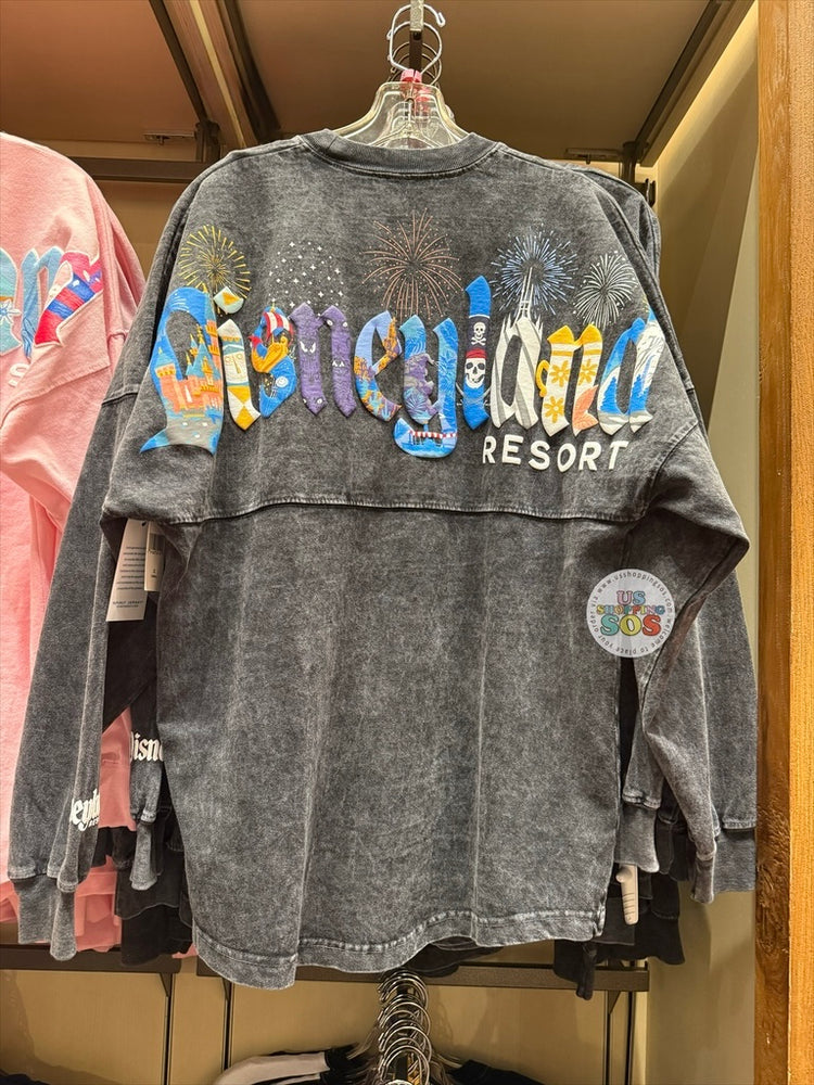 DLR/WDW - Spirit Jersey Attraction Graffiti Logo Wash Black Pullover (Adult)