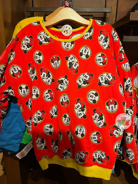 DLR/WDW - Minnie Mouse Colorblock/All-Over-Print Reversible Pullover (Adult)