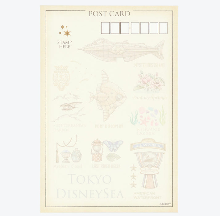 TDR - Tokyo DisneySea 25th Anniversary "The Jubilee Journey" x Mickey & Minnie Mouse "Typical Costumes" Post Card (Release Date: May 25, 2026)