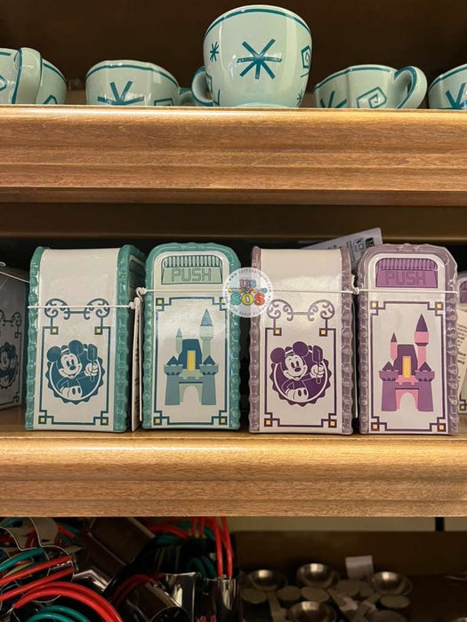 DLR/WDW - Mousewares - Mickey & Castle Mini Trash Can Salt/Pepper Shaker (Purple)