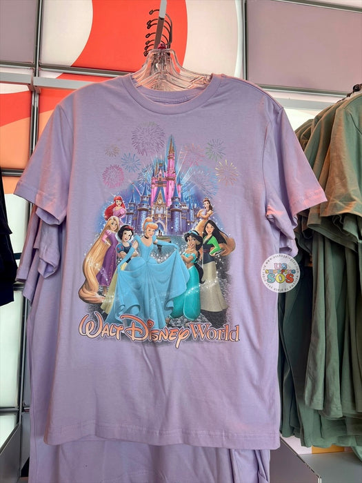 DLR/WDW - Disney Princess Park Logo Lavender Graphic Tee (Adult)