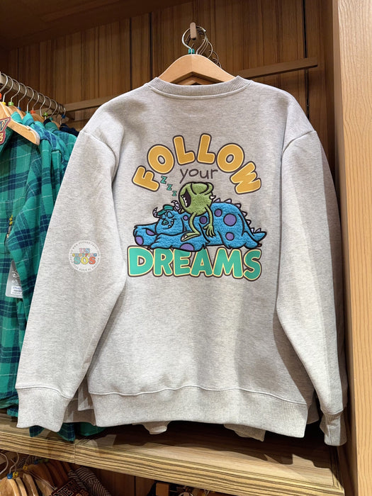 HKDL - Sulley & Mike Wazowski ‘Follow your Dreams’ Pullover Sweatshirt for Adults