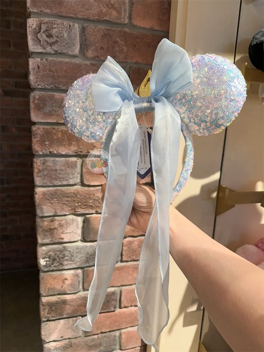 HKDL - World of Frozen 1st Anniversary Queen Elsa Sequin & Ribbon Ear Headband