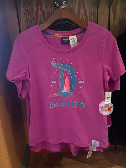 DLR - Disneyland 70 - D Logo Rhinestone Spark Orchid T-shirt (Adult)