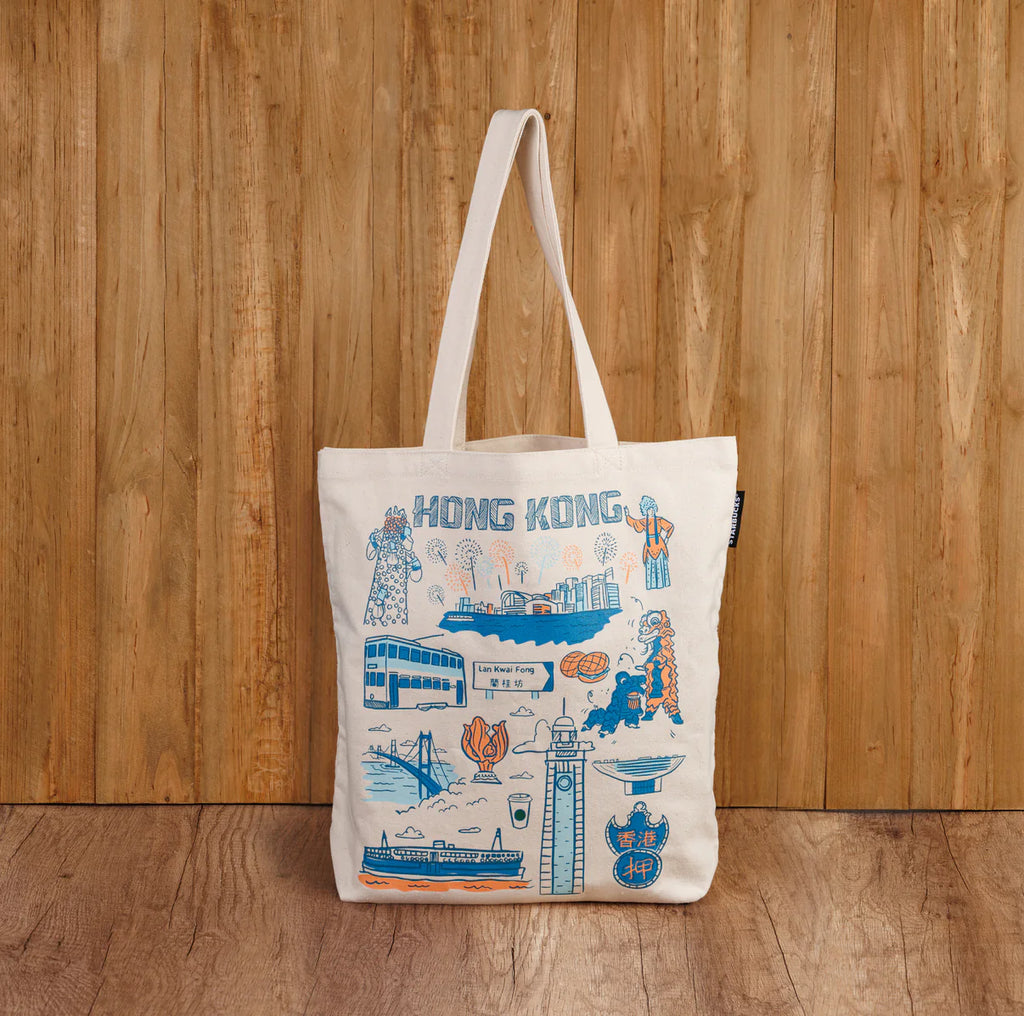 レア　スターバックス ショッパー　オーナメント　Been There バッグ Starbucks Hong Kong - BEEN THERE SERIES - Tote Bag — USShoppingSOS