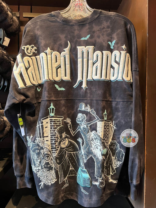DLR/WDW - Haunted Mansion - Spirit Jersey Hitchhiking Ghosts Black Tie-Dye Glow-In-Dark Pullover (Adult)
