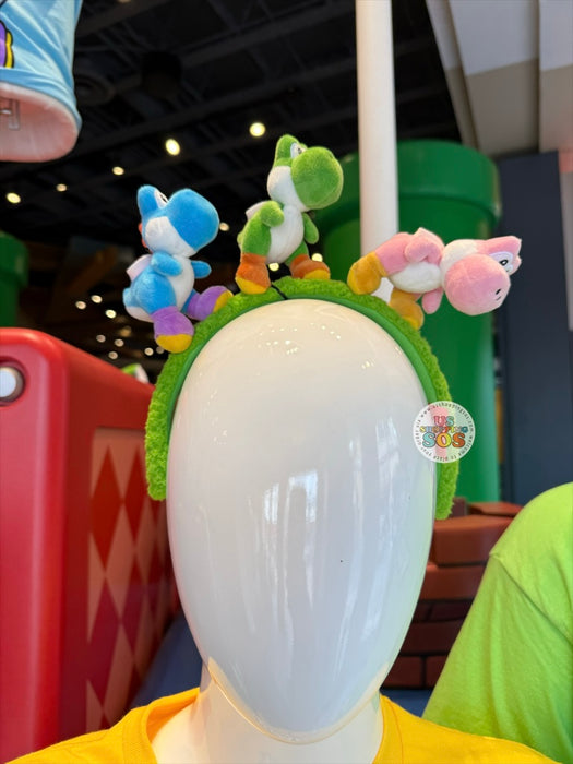 Universal Studios - Super Nintendo World - 3-Yoshi Plush Headband