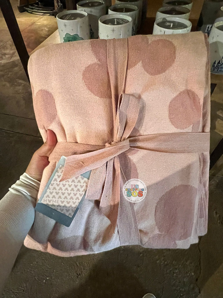 DLR/WDW - Mickey Icon Dusty Pink Home Blanket Throw