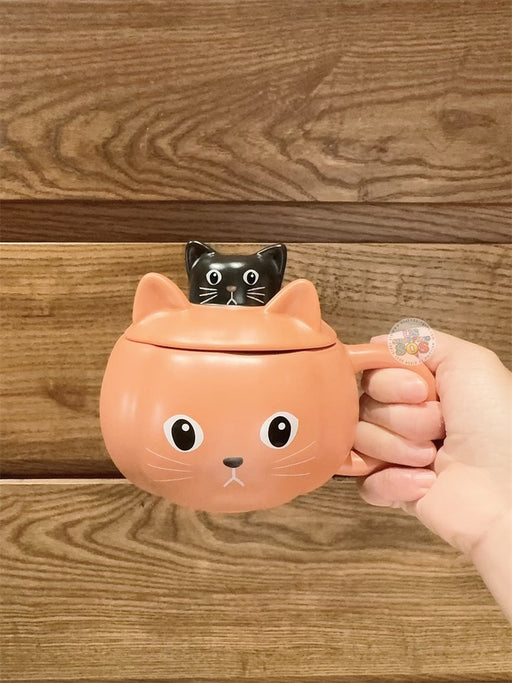 Starbucks Hong Kong - Witch's Halloween Party Collection x Black Cat & Pumpkin Shaped Mug with Lid