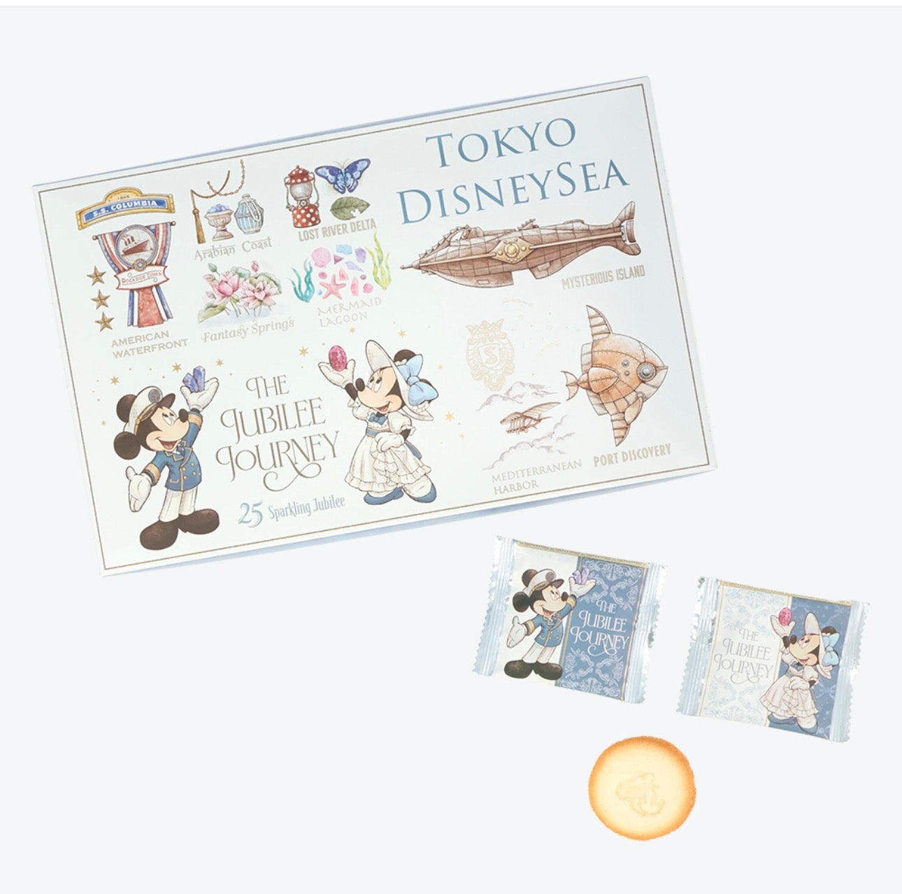 TDR - Tokyo DisneySea 25th Anniversary "The Jubilee Journey" x Mickey & Minnie Mouse Chocolate Sandwich Cookies Box Set (Release Date: May 25, 2026)