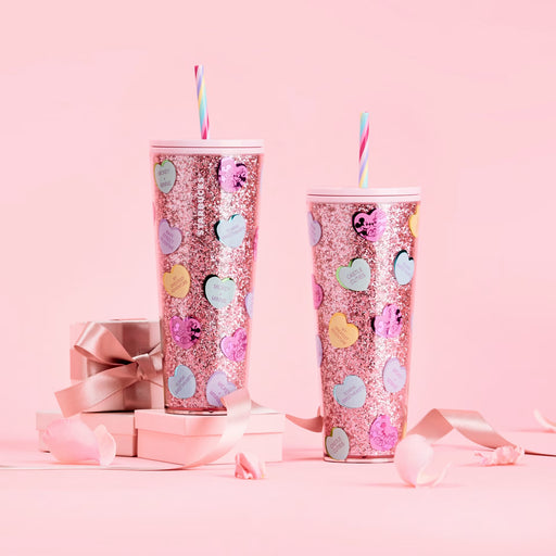 DLR/WDW - Sweetheart Moment - Starbucks Mickey & Minnie Pink Cold Cup 24oz