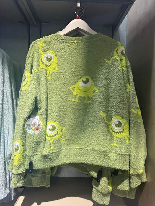 DLR/WDW - Mike Wazowski All-Over-Print Light Green Terry Pullover (Adult)