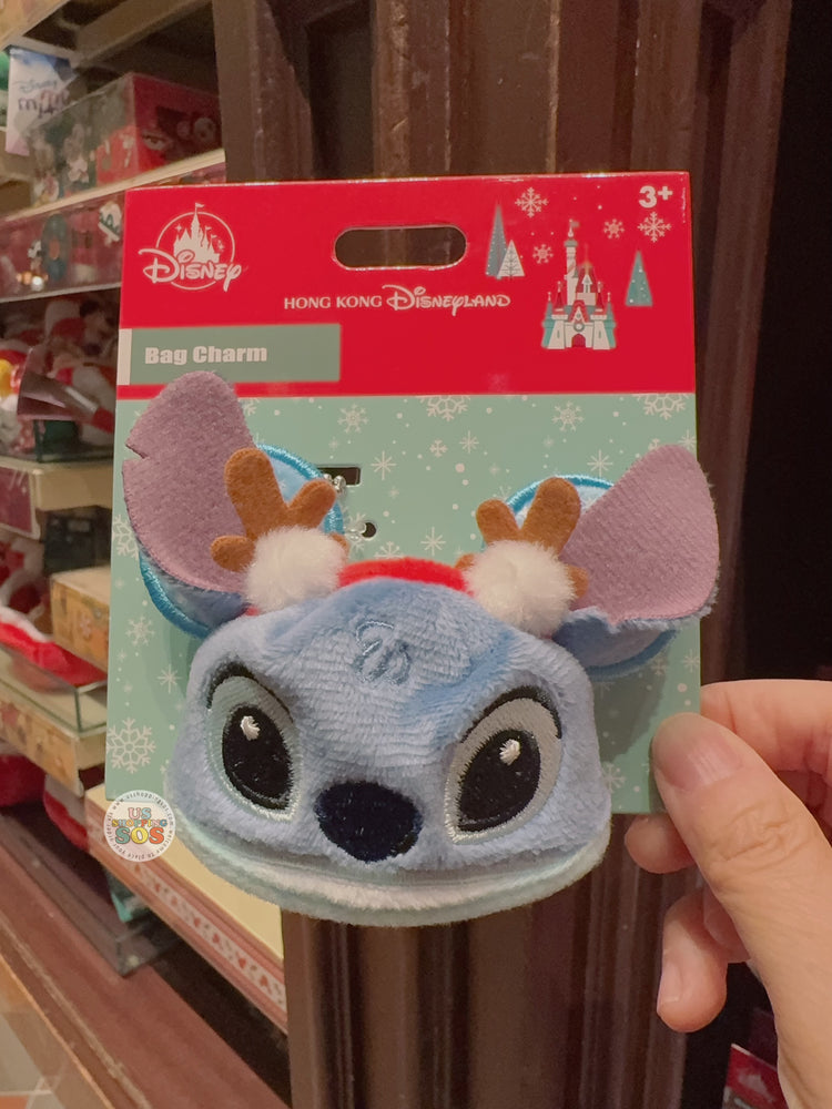HKDL - 2025 Christmas Mickey & Friends x Stitch SouvenEAR Mini Party Hat Keychain/Bag Charm