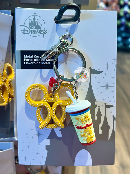 DLR/WDW - Disney Parks Food Mickey Pretzel & Soda Miniature Keychain