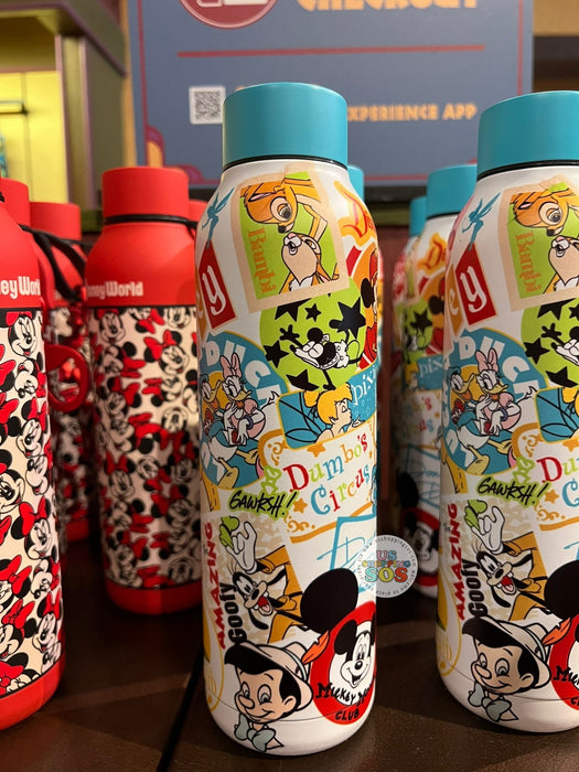 DLR/WDW - Disney Vintage Collage Stainless Steel Bottle