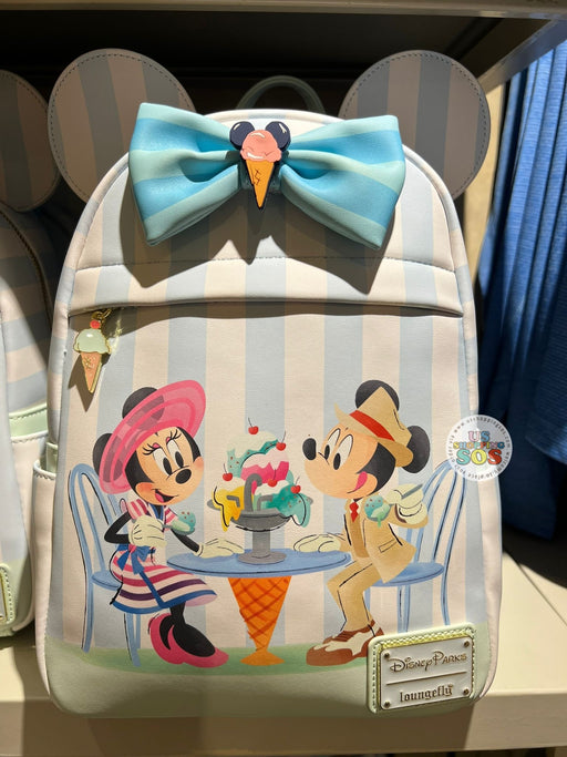 WDW - Disney’s Beach Club Resort - Loungefly Mickey & Minnie Ice Cream Sundae Ear Backpack