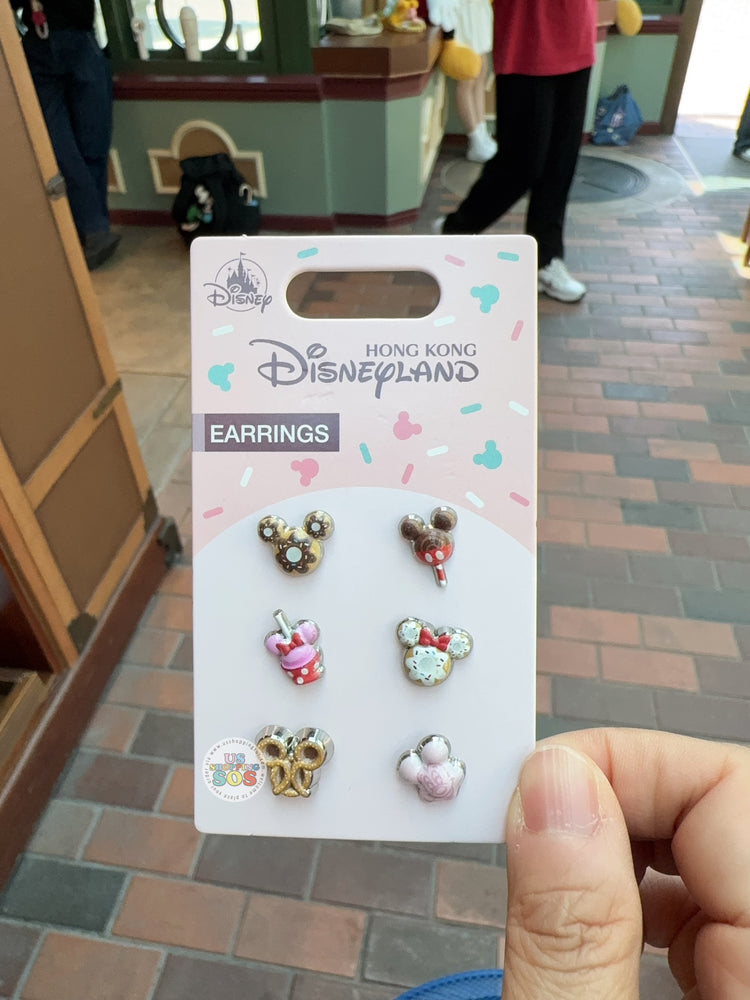 HKDL - Mickey & Minnie Mouse ‘Food Theme’ Earrings Set