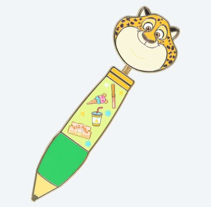 TDR - Zootopia World Undercover Mission Collection x Officer Clawhauser Ballpoint Pen Shaped Pin Badge (Release Date: Nov 26, 2025)