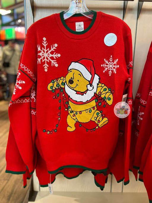 DLR/WDW - Christmas 2025 - Winnie the Pooh Light-Up Red Pullover (Adult)