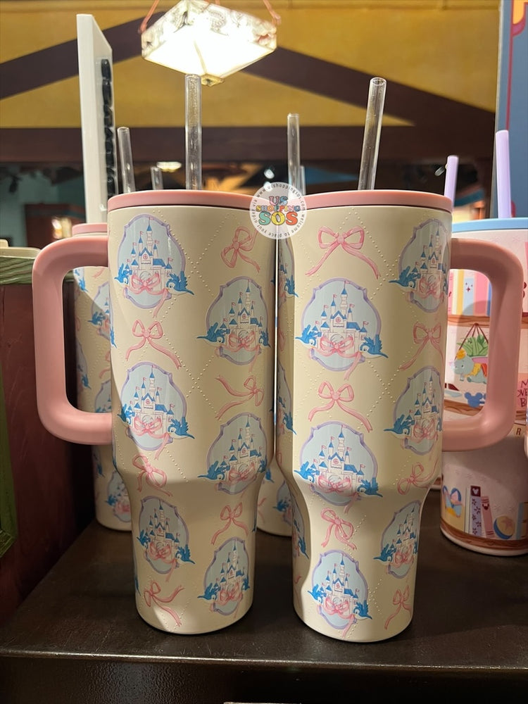 DLR/WDW - Castle, Blue Birds & Ribbon All-Over-Print Stainless Steel Tumbler 44oz
