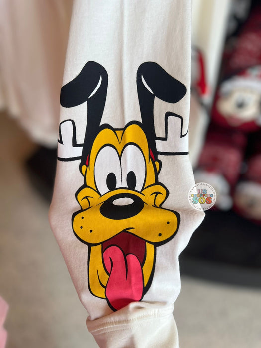 DLR/WDW - Christmas 2025 - Santa Donald & Friends Cream Long Sleeve Tee (Adult)