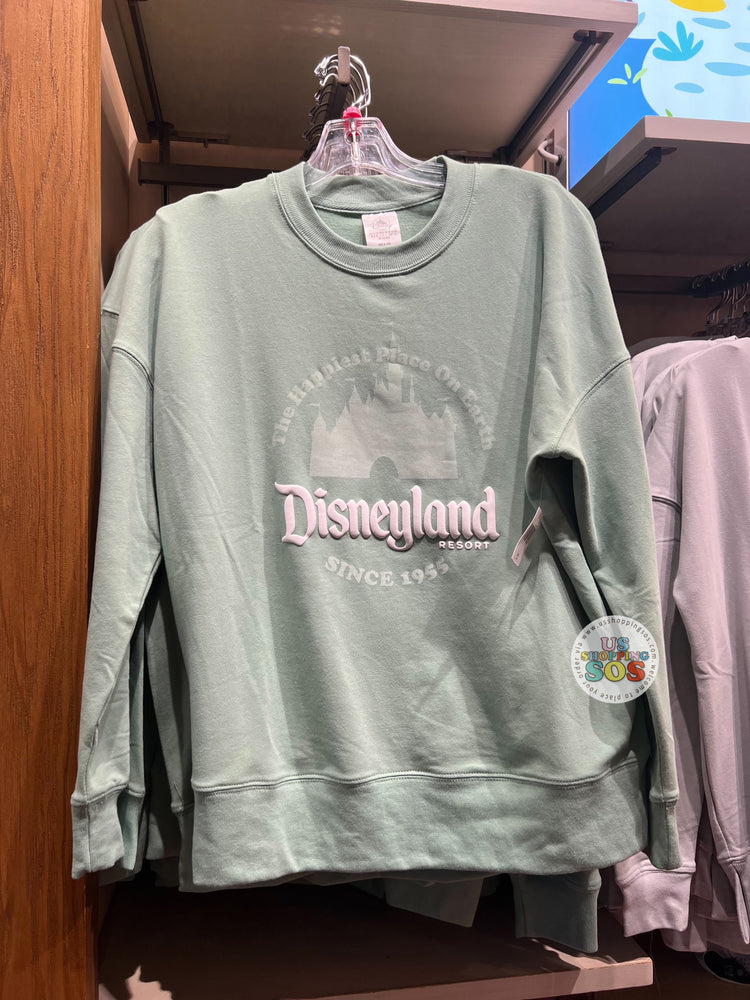 DLR - “The Happiest Place on Earth Disneyland Resort Since 1955” Castle Pistachio Pullover (Adult)