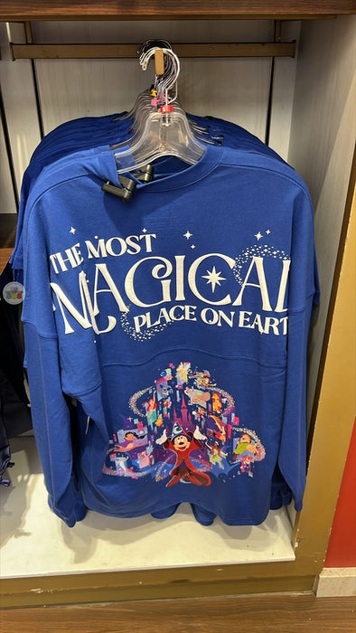 WDW - Fantasia Sorcerer Mickey - Spirit Jersey “The Most Magical Place on Earth” Blue Pullover (Adult)