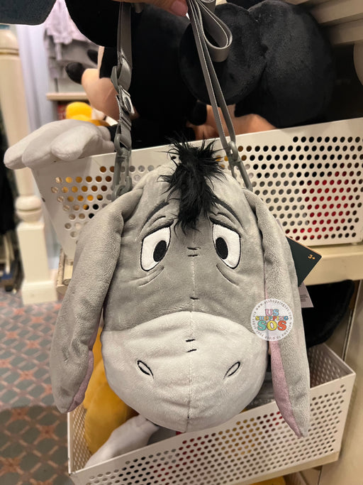 DLR/WDW - Winnie the Pooh & Friends - Eeyore Face Icon Plush Crossbody Bag