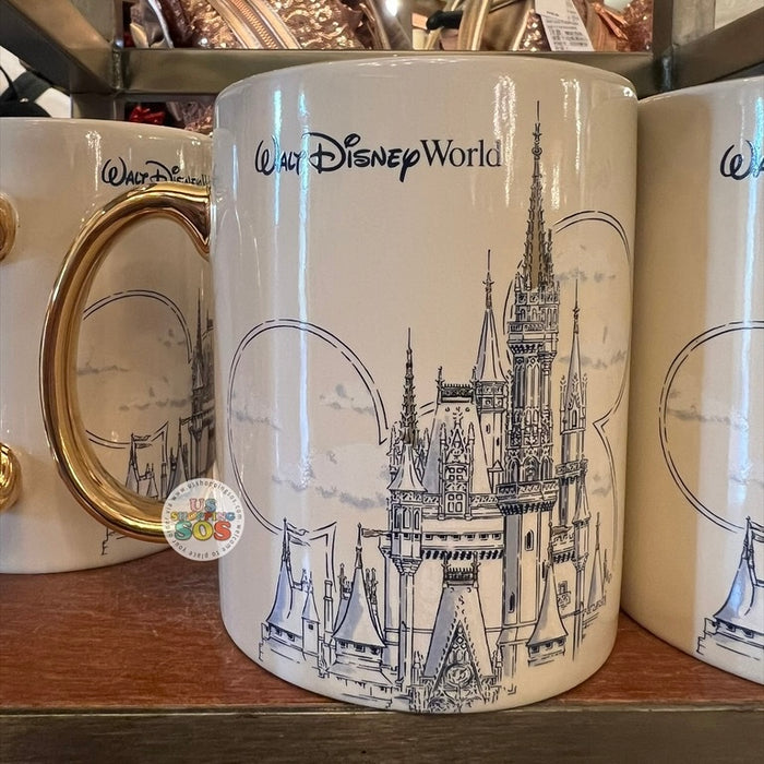 DLR/WDW - Walt Disney World Cinderella Castle Golden Handle Ceramic Mug