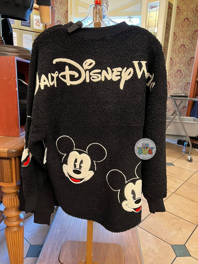DLR/WDW - Spirit Jersey Mickey Park Logo Black Sherpa Pullover (Adult)