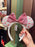 HKDL - Minnie Mouse Pink Heart & Bow White Color Sequin Ear Headband