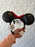DLR/WDW - Minnie Mouse Black Imitation Leather Ear Headband