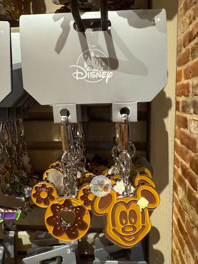 DLR/WDW - Mickey Donut & Waffle Matching Keychain Set of 2