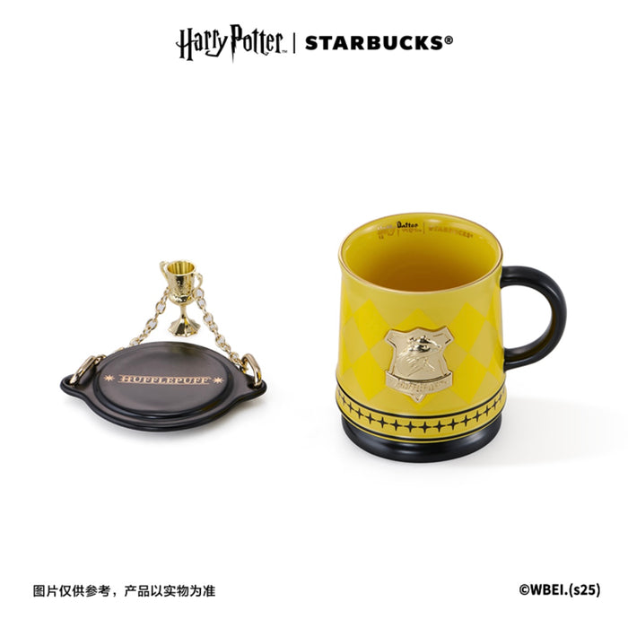 Starbucks China - Harry Potter x Starbucks - Hufflepuff Color Changing Ceramic Mug with Chain & Lid 365ml
